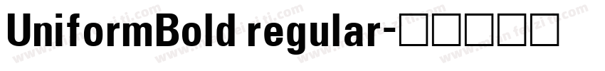UniformBold regular字体转换